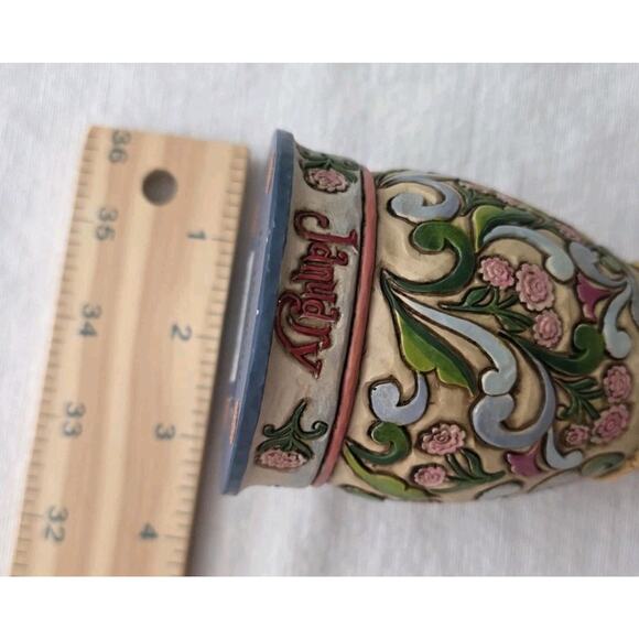 Jim Shore January Angel Birthday Girl Garnet Stone Figurine #4012550 Carnations - Picture 11 of 12